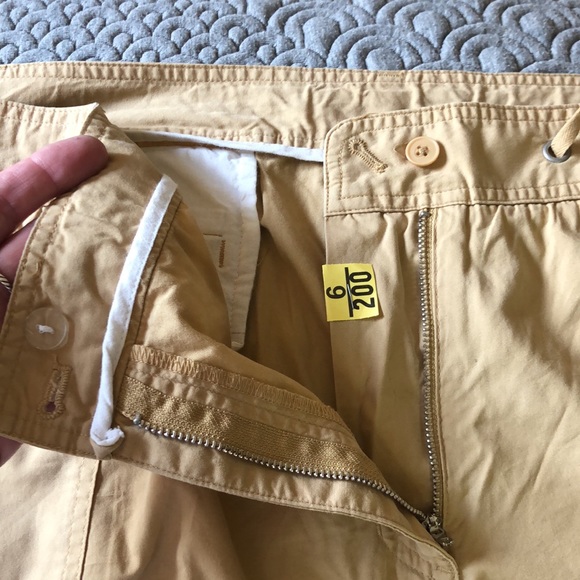 JONES NEW YORK WOMAN size 24W Khaki Crop Pant Zip-Front + Tie waist Flat Front - Picture 10 of 14
